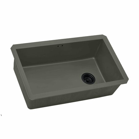 RUVATI 32 x 19 inch epiGranite Undermount Granite Composite Single Bowl Kitchen Sink Juniper Green RVG2033RN